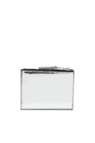 1DR bi-fold zip ii Oval D logolu iki katlı deri cüzdan
