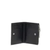 1DR bi-fold zip ii Oval D logolu iki katlı deri cüzdan