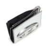 1DR bi-fold zip ii Oval D logolu iki katlı deri cüzdan