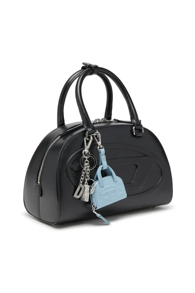 1DR dome charms Parlak, buruşuk naplak çanta charm