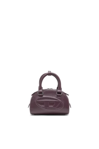 1dr dome crossbody 1DR Dome-Mini bowling çanta, bordo deri
