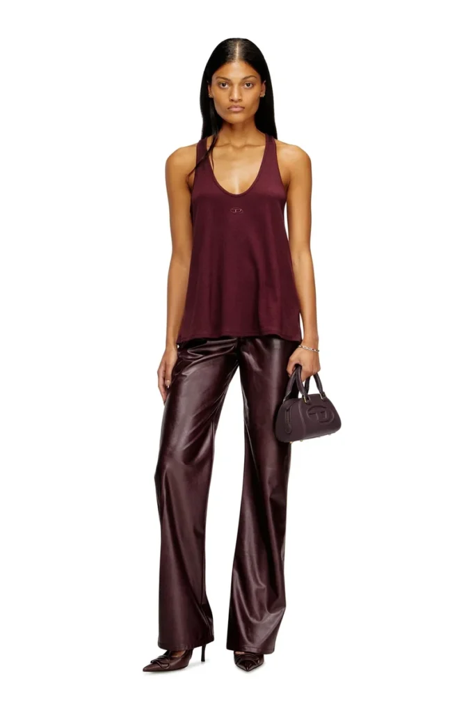 1dr dome crossbody 1DR Dome-Mini bowling çanta, bordo deri