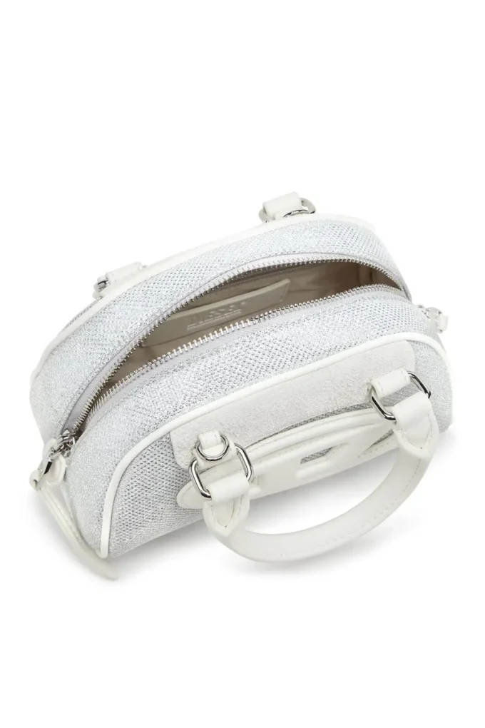 1dr dome crossbody 1DR Dome-Mini bowling çanta, lurex kumaş