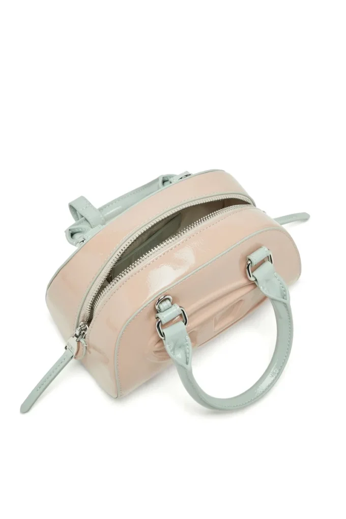 1dr dome crossbody 1DR Dome-Mini bowling çanta Naplak efektli