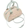 1dr dome crossbody 1DR Dome-Mini bowling çanta Naplak efektli
