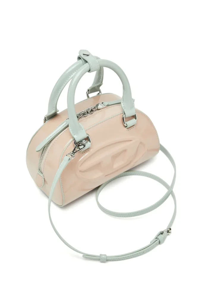 1dr dome crossbody 1DR Dome-Mini bowling çanta Naplak efektli