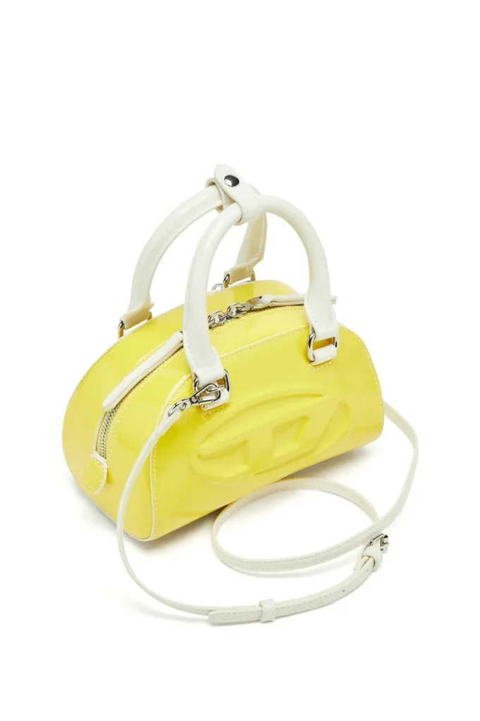 1dr dome crossbody 1DR Dome-Mini bowling çanta Naplak efektli