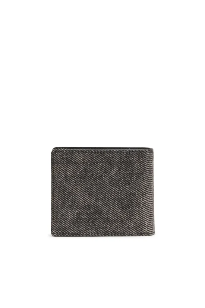 1DR çift katlı bozuk para cebi 3d Yıkanmış denim cüzdan