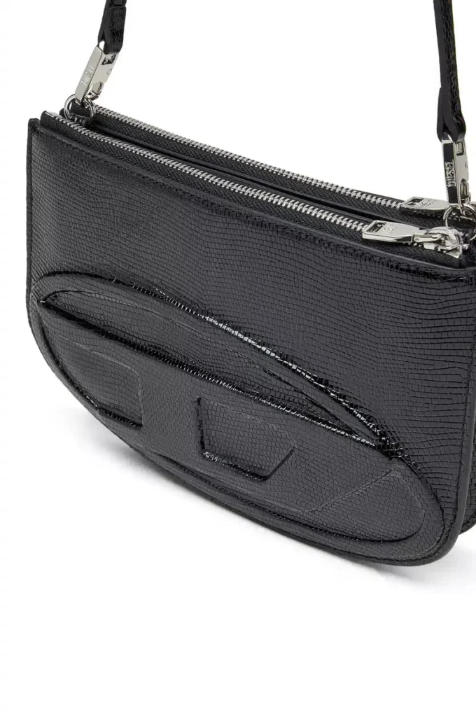 1dr twin Kabartmalı deri 1DR Twin-Double-pouch omuz çantası