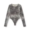 angelica-utlt Tamamen hayvan desenli bodysuit