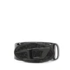 b-1dr 2.0 full rocks 4 cm deri kemer, yapay elmas Oval D tokalı