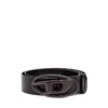b-1dr 3,9 cm deri kemer, metalik oval D tokalı