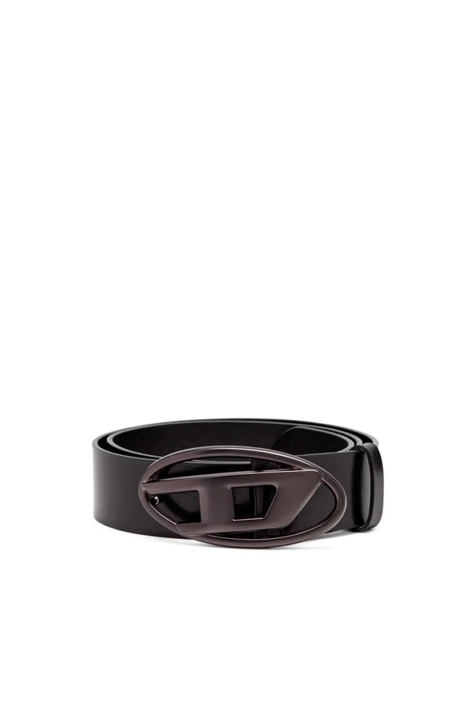b-1dr 3,9 cm deri kemer, metalik oval D tokalı