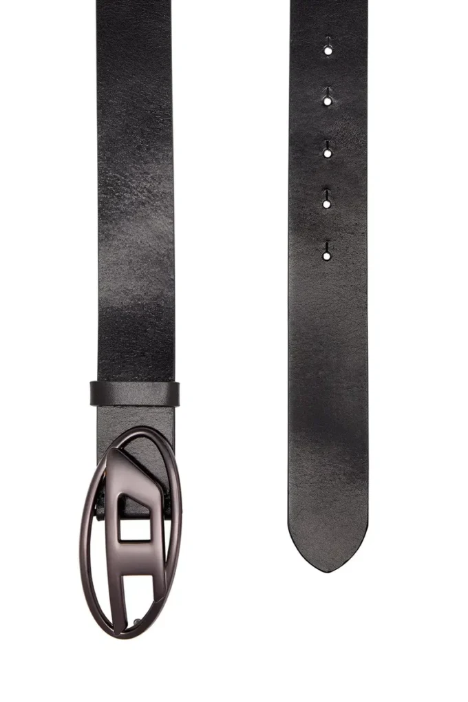 b-1dr 3,9 cm deri kemer, metalik oval D tokalı