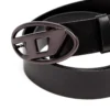 b-1dr 3,9 cm deri kemer, metalik oval D tokalı