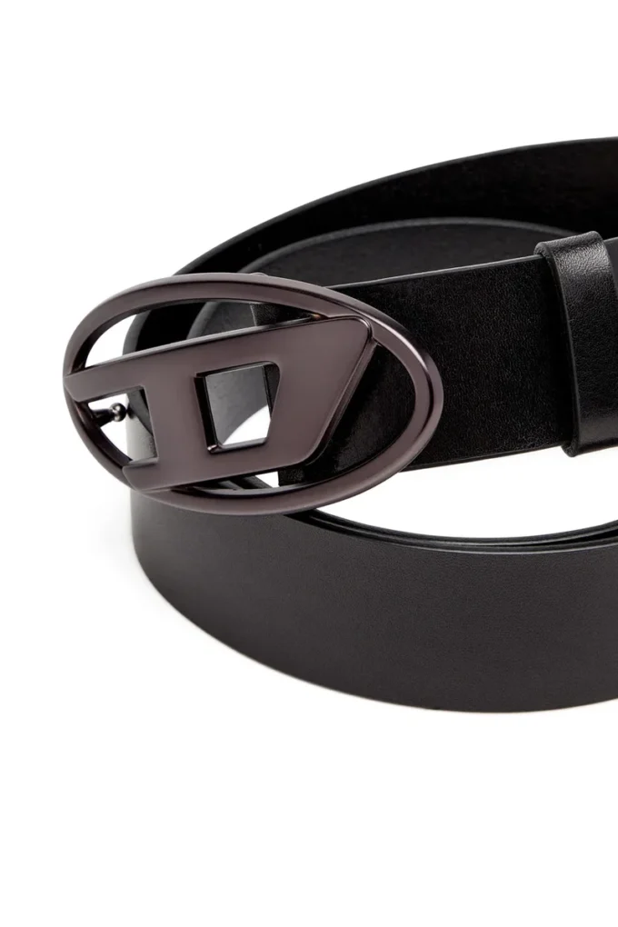 b-1dr 3,9 cm deri kemer, metalik oval D tokalı