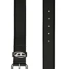 b-1dr oval d halka 3,9 cm logo plakalı süslemeli deri kemer