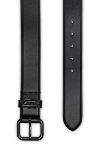 b-1dr oval d halka 3,9 cm logo plakalı süslemeli deri kemer