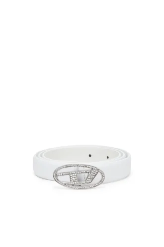 b-1dr strass 20 1,9 cm ince deri kemer, kristal tokalı