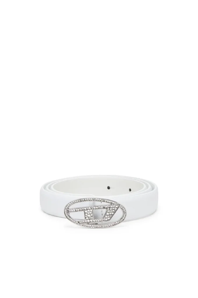 b-1dr strass 20 1,9 cm ince deri kemer, kristal tokalı