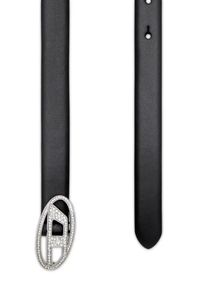 b-1dr strass 20 1,9 cm ince deri kemer, kristal tokalı