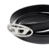 b-1dr strass 20 1,9 cm ince deri kemer, kristal tokalı