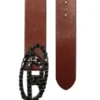 b-1dr w-crown 4 cm pull-up deri kemer, mücevher tokalı