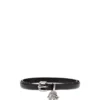 b-charm-loop 1,4 cm nappa deri kemer, logo charm’lı