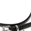 b-charm-loop 1,4 cm nappa deri kemer, logo charm’lı