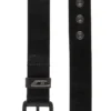 b-dave ii 3,5 cm parlak deri kemer, logo halkalı
