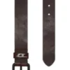 b-dave ii 3,5 cm parlak deri kemer, logo halkalı