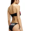 bfpn-brigittes Geri dönüştürülmüş naylondan üretilmiş maxi logo bikini külotu