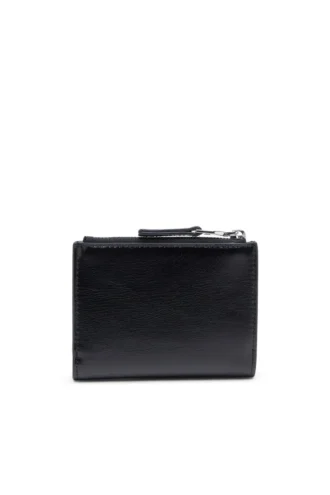 bi-fold zip ii Kabartmalı zincir motifli deri cüzdan