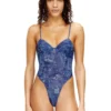 bridget-dnm Denim efektli file bodysuit