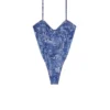bridget-dnm Denim efektli file bodysuit