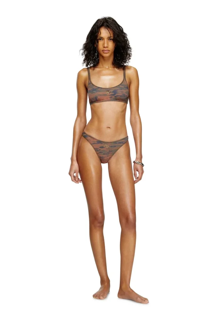 bunchy-utlt Kesik logolu kamuflaj bikini altları