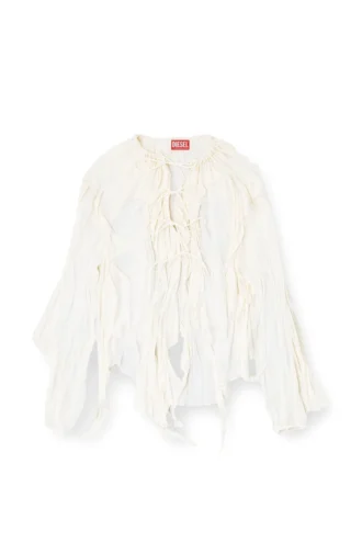 c-lassy Kırışık muslin flounce bluz