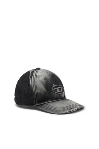 c-seymon-black Yıpranmış denim beyzbol şapkası