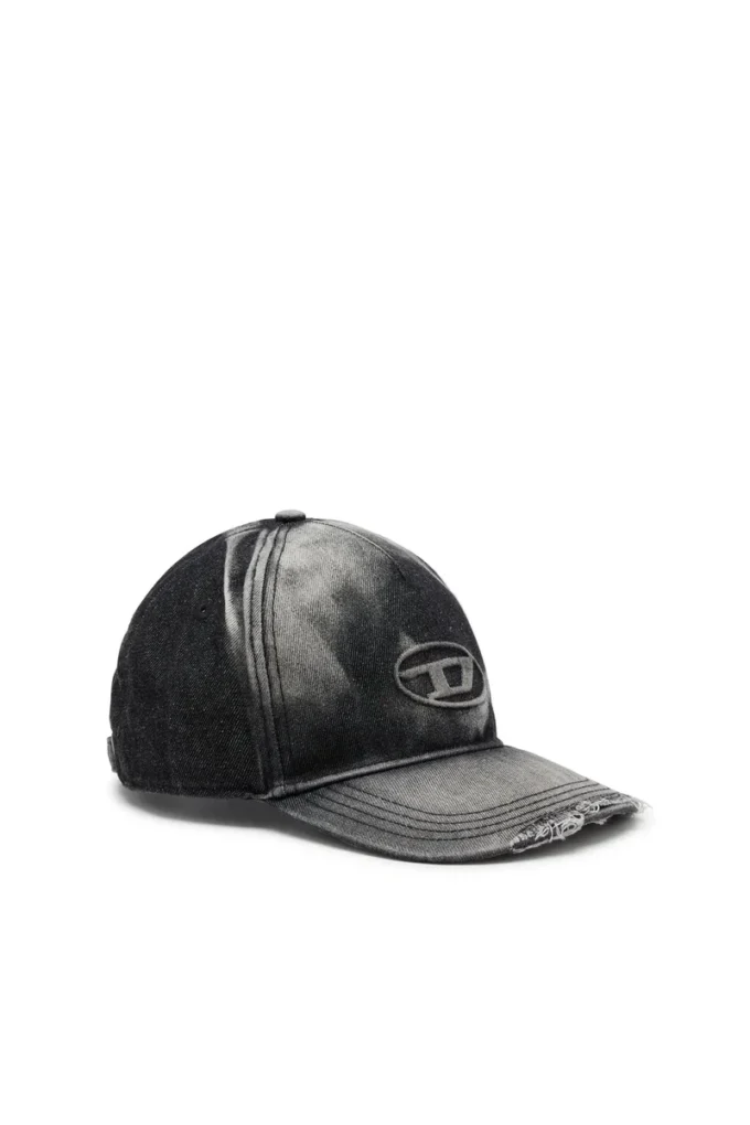 c-seymon-black Yıpranmış denim beyzbol şapkası