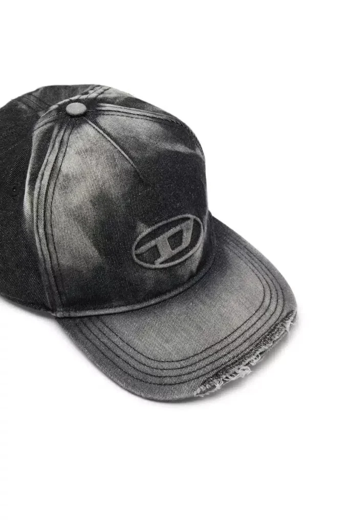 c-seymon-black Yıpranmış denim beyzbol şapkası