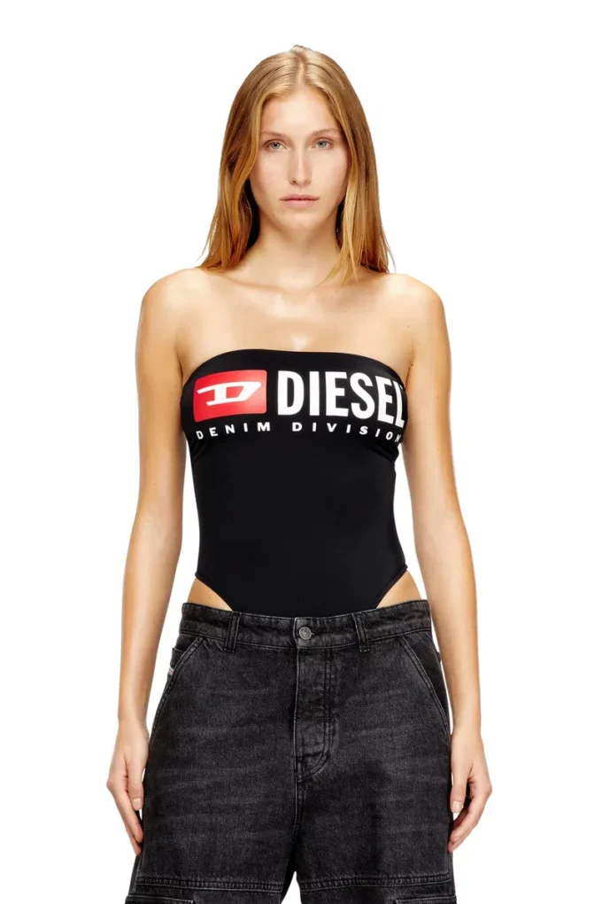 cecilia-d-core Diesel Denim Division logolu straplez mayo