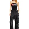 cecilia-d-core Diesel Denim Division logolu straplez mayo