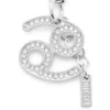 charm cancer Rhinestones ile Metal Cancer charm