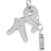 charm capricorn Rhinestones ile Metal Oğlak burcu charm