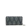 Charm-D continental zip l Argyle kapitone denim fermuarlı cüzdan Charm-D continental zip l Argyle kapitone denim fermuarlı cüzdan