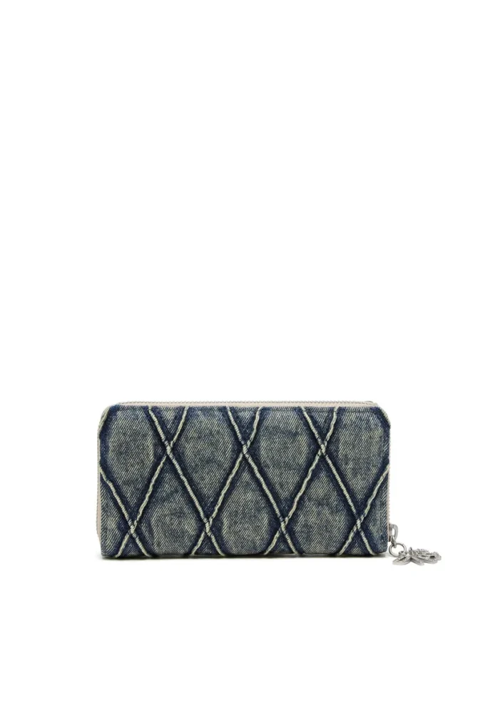 Charm-D continental zip l Argyle kapitone denim fermuarlı cüzdan Charm-D continental zip l Argyle kapitone denim fermuarlı cüzdan