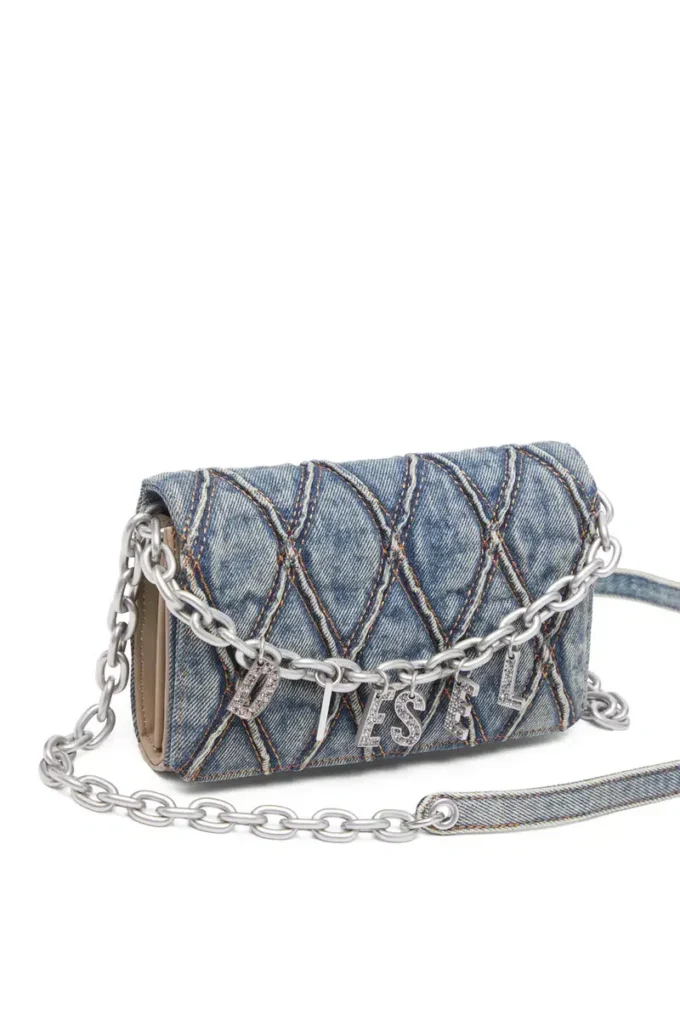 Charm-D cüzdan askısı Argyle kapitone denim cüzdan Charm-D cüzdan askısı Argyle kapitone denim cüzdan