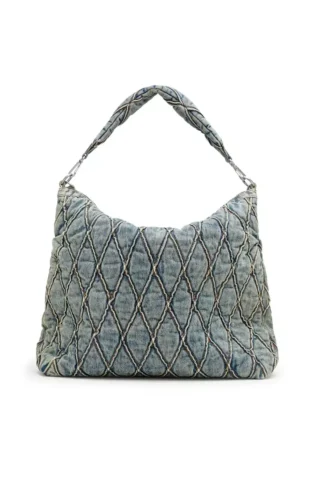 charm-d hobo Argyle kapitone denim Charm-D-Large hobo çanta