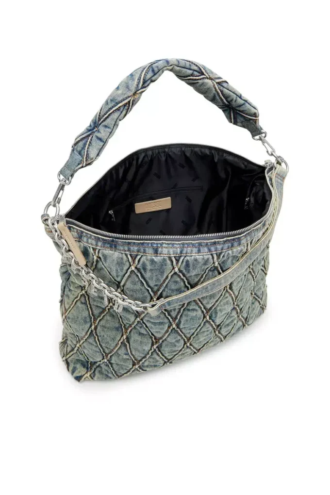 charm-d hobo Argyle kapitone denim Charm-D-Large hobo çanta