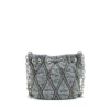 charm-d kova çanta Argyle kapitone denim Charm-D S-Mini kova çanta